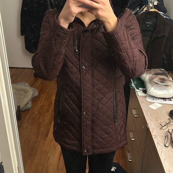 Maroon Calvin Klein padded jacket - Picture 3 of 3